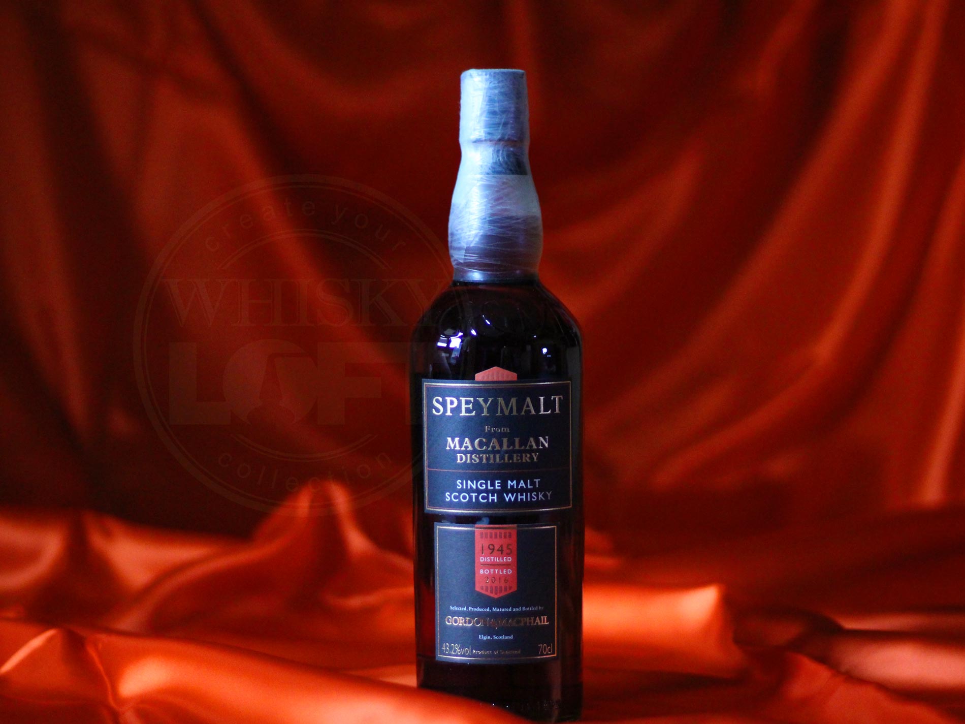 Macallan, Gordon & MacPhail (GM), Single Malt Scotch Whisky, 1945 distilled.